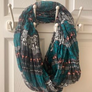 Infinity Scarf - Flamingo/Aztec Print